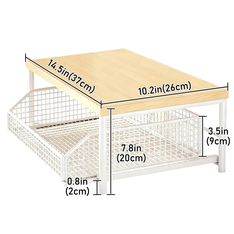 Multi‑Tier Kitchen Countertop Organizer | Microwave Rack & Storage Shelf