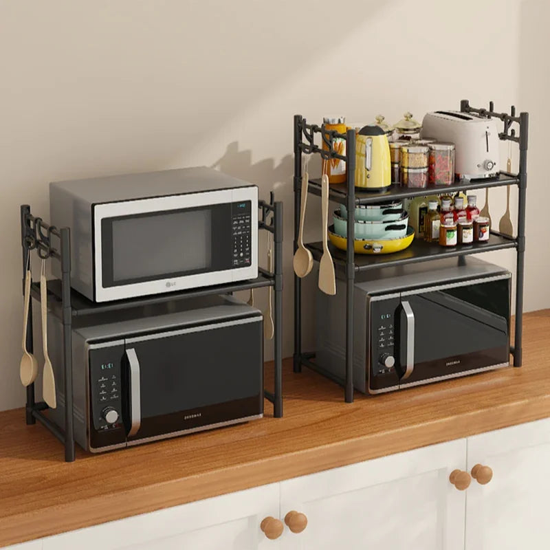 Multi‑Layer Kitchen Storage Rack | Microwave & Countertop Organizer
