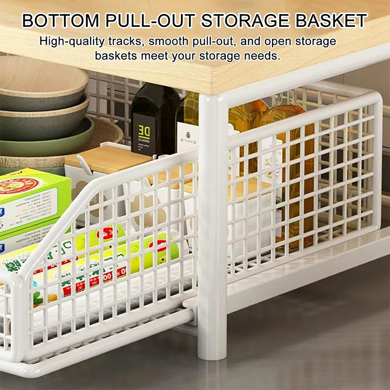 Multi‑Tier Kitchen Countertop Organizer | Microwave Rack & Storage Shelf