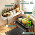 Kitchen Sink Organizer Drain Rack | Self‑Draining Sponge & Soap Holder