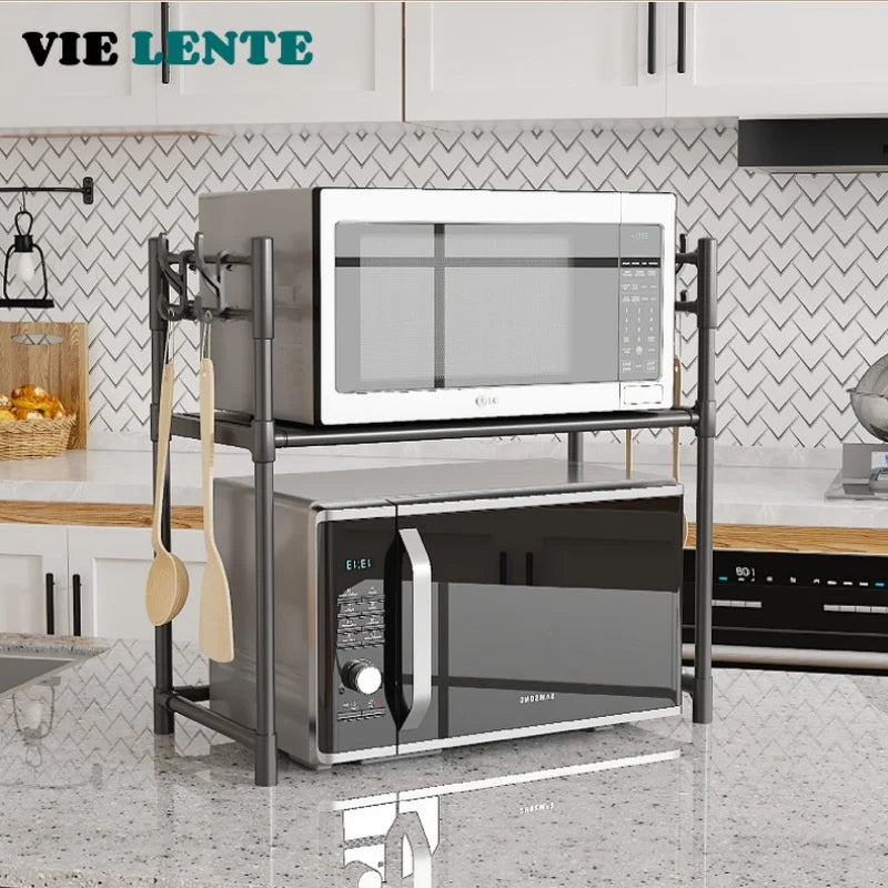 Multi‑Layer Kitchen Storage Rack | Microwave & Countertop Organizer